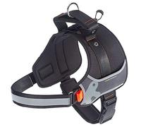 Ferplast Arnés para Perros Hercules Extra Large, Acolchado, Resistente, Anti-rasguños, Visible en la Oscuridad, con Asa
