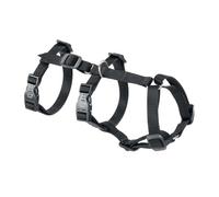 Ferplast Arnes Perro Pequeño Brave Small, Arnés para Perros Antiescape, Antipánico, Perros Galgo, 6 Cierres, Ajustable, Negro