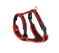 Ferplast Arnés Perro Pequeño ERGOCOMFORT Extra Small, Arnés para Perros Ajustable, Cómodo, Acolchado, Doble Cierre de Microajuste, Liberación Rápida, Rojo