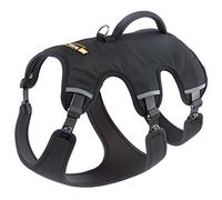 Ferplast Arnés Perro Ajustable L Pecho 70-80 cm con Asa, Negro | Arnés acolchado y reflectante para comodidad, control y seguridad en paseos, senderismo y actividades al aire libre