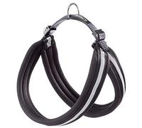 Ferplast Arnés Perro GrandeAGILA Reflex 7 Arnés para Perros de Suave Acolchado, Sistema de Desenganche Rápido, Pecho 63-71 cm. Negro
