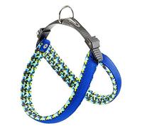 Ferplast Arnés Perro Mediano AGILA Fantasy 3 Arnés para Perros de Suave Acolchado, Sistema de Desenganche Rápido, Pecho 42-50 cm. Azul