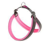 Ferplast Arnés Perro Mediano AGILA Fluo 4 Arnés para Perros de Suave Acolchado, Sistema de Desenganche Rápido, Pecho 44-52 cm. Rosa