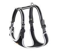 Ferplast Arnés Perro Mediano ERGOCOMFORT Medium, Arnés para Perros Ajustable, Cómodo, Acolchado, Doble Cierre de Microajuste, Liberación Rápida, Plata