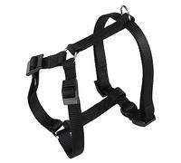 Ferplast Arnés Perro Pequeños Champion S, Arnés Gato Ajustable en 3 Puntos, Fácil de Llevar, Pecho 30-46 cm. Negro