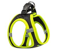 Ferplast Arnés Perro Pequeños Kaori XS, Arnés Gato Transpirable, Acolchado y Ajustable, Fácil de Llevar, Bordes Reflectantes, Pecho 32-36 cm. Amarillo