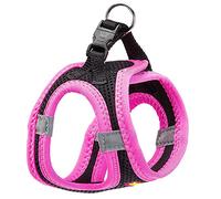 Ferplast Arnés Perro Pequeños Kaori XXS, Arnés Gato Transpirable, Acolchado y Ajustable, Fácil de Llevar, Bordes Reflectantes, Pecho 28-32 cm. Rosa