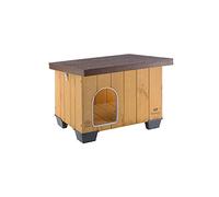 Ferplast BAITA Caseta Perro Exterior Madera FSC Premium Techo Abatible S | ¡La casa perfecta para tu perro! Protege de lluvia, sol y frío todo el año. Fácil limpieza. 56 x 47 x 42 cm