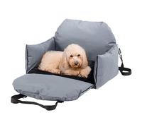 Ferplast Bolsa Transportín Perro con Bandolera y Asas, Cojín Reversible, Fijación al Asiento y Mosquetón Magnético, 52 × 46 x h 35 cm, Cruiser Bolsa para Perros y Transportin Perro Coche, Gris
