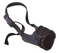 Ferplast Bozal para Perros Safe Medium Antimordida, Nailon Robusto, Parte Anterior Abierta, Suave Acolchado, Ajuste Mediante Velcro, A: de 46 a 80 cm - B: de 20 a 25 cm - C: 12 cm Negro