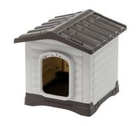 Ferplast Cama de Perro Exterior Villa 50 Blanco / Negro Corte Pequeña 43x48x44