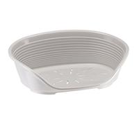 Ferplast Cama de Plástico Gatos y Perros Pequeños 61 x 45 x 21cm, Gris Topo