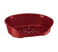 Ferplast Cama para Perros Cama Perro Mediano, 100% plástico Reciclado, Lavable Transpirable y Antideslizante - Siesta Deluxe, 70,5 x 52 x 23,5 cm, M, Burgundy