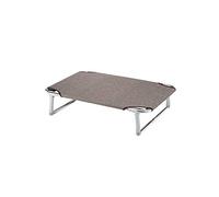 Ferplast Cama elevada Plegable para Perros Dream 80, Cama elevada con una sólida Estructura de Aluminio con elásticos Reforzados, Tela de Tejido, 84 x 54 x h 7 cm Tórtola, Negro (70508989)