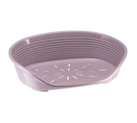 Ferplast - Cama para gatos de plástico, tamaño grande, orificios de ventilación y patas de goma antideslizantes para mayor estabilidad, 93,5 x 68 x 28,5 cm, color rosa