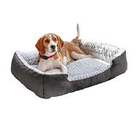 Ferplast Cama para Perro Cojín para Perros Grande Cama para Gato Cojín para Gato Suave y CómodoColchón Perro y Gato Lavable 55 x 48 x h 18 cm. Gris