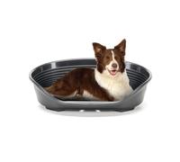 FERPLAST - Cama para perros - Cama para perros grandes - 100% plástico reciclado - Cesta para perros - transpirable y antideslizante - Siesta Deluxe, 84 x 55 x h 28,5 CM, NEGRO