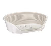 FERPLAST - Cama para perros - Cama para perros grandes - 100% plástico reciclado - Cesta para perros - transpirable y antideslizante - Siesta Deluxe, 84 x 55 x h 28,5 CM, GRIS