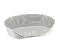 Ferplast Cama para Perros Cama Perro Grande, 100% plástico Reciclado, Lavable Transpirable y Antideslizante - Siesta Deluxe, 93,5 x 68 x h 28,5 cm, XL, Gris
