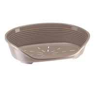 Ferplast Cama para Perros Cama Perro Grande, 100% plástico Reciclado, Lavable Transpirable y Antideslizante - Siesta Deluxe, 93,5 x 68 x h 28,5 cm, XL, Taupe