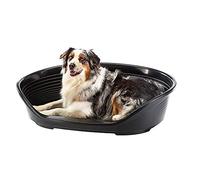Ferplast Cama para Perros Cama Perro Grande, 100% plástico Reciclado, Lavable Transpirable y Antideslizante - Siesta Deluxe, 93,5 x 68 x h 28,5 cm, XL, Negro
