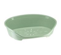 Ferplast Cama para Perros Cama Perro Grande, 100% plástico Reciclado, Lavable Transpirable y Antideslizante - Siesta Deluxe, 82 x 59,5 x 25 cm, L, Verde