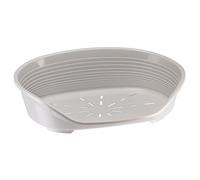 Ferplast Cama para Perros Cama Perro Mediano, 100% plástico Reciclado, Lavable Transpirable y Antideslizante - Siesta Deluxe, 70,5 x 52 x 23,5 cm, M, Gris