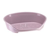Ferplast Cama para Perros Cama Perro Mediano, 100% plástico Reciclado, Lavable Transpirable y Antideslizante - Siesta Deluxe, 70,5 x 52 x 23,5 cm, M, Rosa