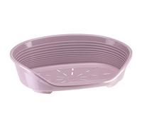 FERPLAST - Cama para perros y gatos - Cama para perros mediana - 100% plástico reciclado - Cesta para perros - transpirable y antideslizante - Siesta Deluxe, 74 x 48 x h 25 CM, VIOLETA
