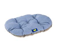 Ferplast Cama para Perros y Gatos, Cojín para Perros Grandes, Cojin para Gatos, Alfombra para casetas y Coches - Lavable - en Algodón con Suave Acolchado, 85 x 55 cm. Cielo Azul