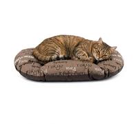 Ferplast - Cama para Perros y Gatos - Cojín para Perros pequeños - Colchón para Perros - Colchoneta para perreras y Coches - Relax, 55 x 36 CM, Marron
