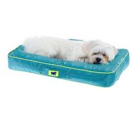 FERPLAST - Cama para Perros y Gatos - Perrera ortopédica pequeña - Colchoneta para Perros - Perrera para Gatos - Impermeable y a Prueba de arañazos - Polo, 65 x 40 x h 8 CM, Azul