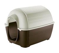 Ferplast Caseta de Exterior para Perros Kenny 03, Resina termoplástica Resistente a los Golpes y a los Rayos UV, Sistema de Drenaje de líquidos, Rejilla de ventilación, 60 x 89 x h 60 cm