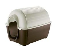 Ferplast Caseta de Exterior para Perros Kenny 05, Resina termoplástica Resistente a los Golpes y a los Rayos UV, Sistema de Drenaje de líquidos, Rejilla de ventilación, 70 x 100,6 x h 70,5 cm