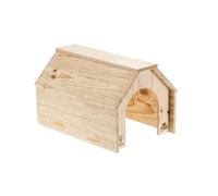 Ferplast Caseta de Madera para Conejos, Cobayas y Hámsteres HIDDA, Madera Certificada FSC®, Acabado Efecto Cepillado, Kit de Montaje Rápido, 39 x 28 x H 25 cm, Talla L