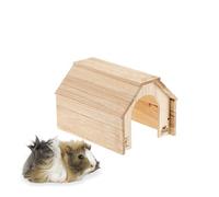 Ferplast Caseta de Madera para Conejos, Cobayas y Hámsteres HIDDA, Madera Certificada FSC®, Acabado Efecto Cepillado, Kit de Montaje Rápido, 32 x 25 x H 21,5 cm, Talla M