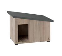 Ferplast Caseta para Exteriores, Caseta para Perros Argo 80 de Madera FSC con Pintura no Tóxica, Resistente a los Rayos U.V.