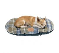 Ferplast Cojín Acolchado Para Perros Y Gatos Scott 45/2, Doble Cara, Escocés, Suave Terciopelo, Lavable, Azul, XS