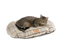 Ferplast Cojín Acolchado Para Perros Y Gatos Scott 55/4, Doble Cara, Escocés, Suave Terciopelo, Lavable, Marrón, S