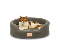 Ferplast Cojín Cama para Perros pequeños, Cama para Gatos, Tejido sintético bouclé Lavable, Acolchado Suave, 45 x 35 x 13 cm (Alto). Verde.