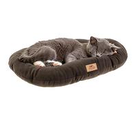 Ferplast Cojín Cama para Perros y Gatos Relax Microfleece 45/2 Suave Acolchado Lavable Micropolar Gris