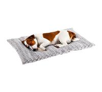 Ferplast Cojín para Perros Caseta para Perros Tamaño Mediano Doble Cara Cálido Felpa y Algodón 76 x 50 x 5 cm. tórtola