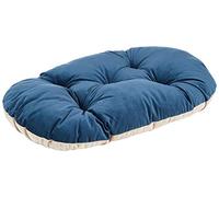 Ferplast Cojín para Perros y Gatos Prince 65/6, Cama Acolchada para Animales, Doble Cara, Suave Terciopelo, Lavable, 78 x 50 cm, Azul