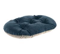 Ferplast Cojín para Perros y Gatos Prince 65/6, Cama Acolchada para Animales, Doble Cara, Suave Terciopelo, Lavable, 65 x 42 cm, Azul