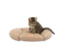 Ferplast Cojín Para Perros Y Gatos Stuart 45/2, Doble Cara, Tweed Y Suave Terciopelo, Lavable, Beige, XS