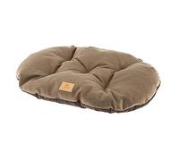 Ferplast Cojín Para Perros Y Gatos Stuart 65/6, Doble Cara, Tweed Y Suave Terciopelo, Lavable, Marrón, M