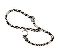 Ferplast Collar de Perro, Collar para Perros Sport, Collar de adiestramiento con Anillas Ajustables, de cordón de Nailon, Longitud 35 cm, Grosor 8 mm, marrón-Negro