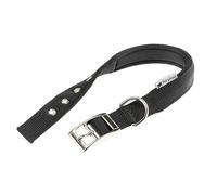 Ferplast Collar para Perro, tamaño Mediano-Grande, de Nailon Acolchado, con Hebilla metálica Ajustable, para Cuello de 41 a 49 cm, Color Negro.