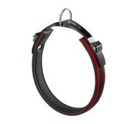 Ferplast Collar para Perros ERGOCOMFORT C15/33, Collar para Perros de Tamaño Mediano, Cierre con Microajuste, Acolchado Suave, Liberación Rápida, Rojo