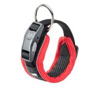 Ferplast Collar Perro Genius C15/35, Reflectante, Transpirable, Ajustable, Cierre Magnetico Seguro con Hebilla Rápida, Collares para Perros Pequeños, Suave Acolchado, Rojo
